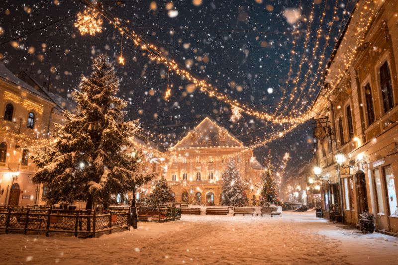 Christmas Lights Hanging in Kansas City, KS