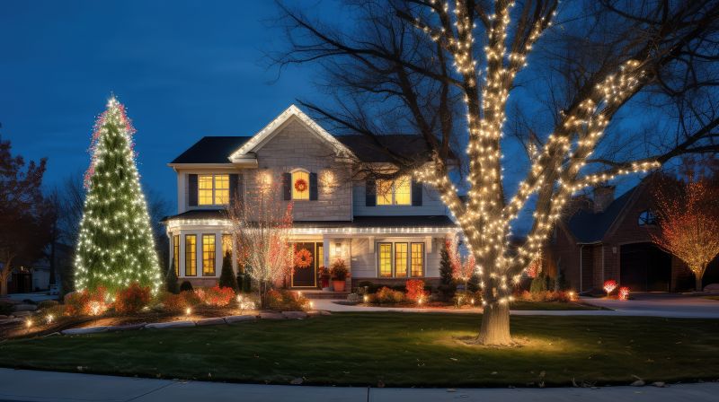 Holiday Lights Hanging in Kansas City, KS