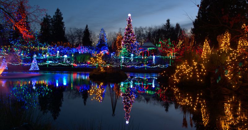 Holiday Lights Hanging in Alpharetta, GA