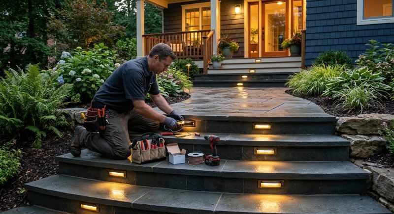 Walkway Lighting Installation in Olathe, KS